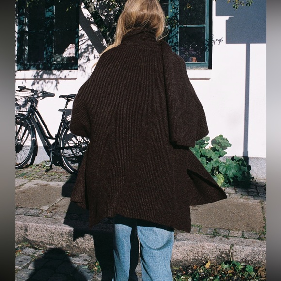 ZARA SHAWL COLLAR KNIT JACKET - Picture 5 of 13